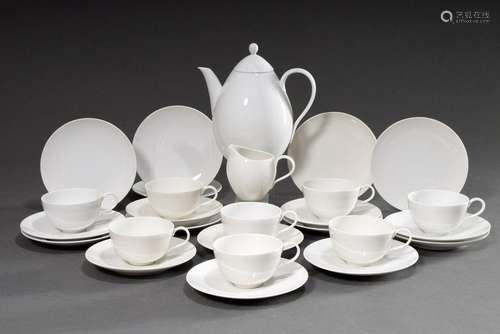 19 pieces KPM coffee service consisting of: 1 coffee pot (h....