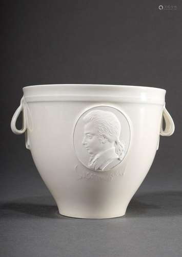 KPM vase "Mozart cup" with biscuit medallion and &...