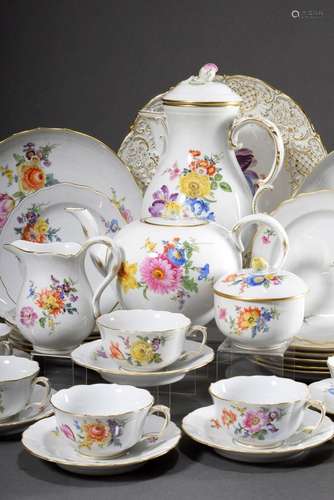 31 pieces Meissen coffee tea service "Feldblume" c...