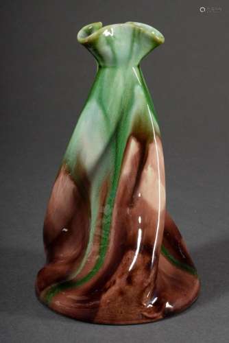 English ceramic "Propeller" vase with twisted body...