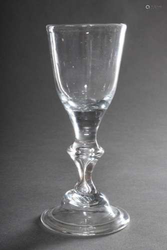 Baroque goblet glass in Lauenstein style on a bell base with...