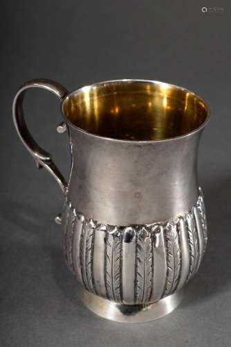 English cup with bulged body and chased stripe decoration MM...