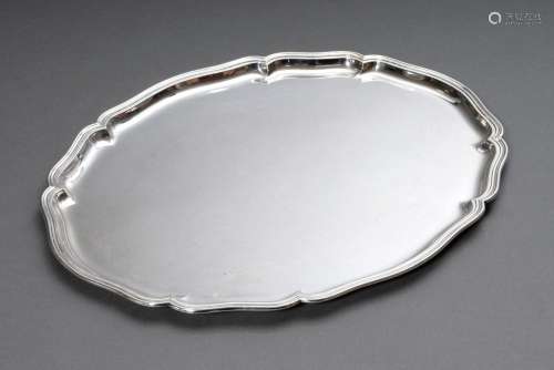 Large oval "Chippendale" tray with curved rim Wilk...
