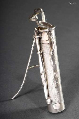 Miniature golf bag with five champagne whisk clubs MM: J. Vo...