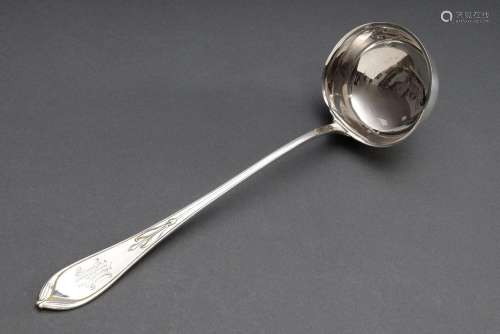 Soup ladle "Bremer Lilie" with engraved monogram &...