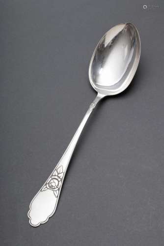 Danish dumpling spoon with floral designed handle "Rose...