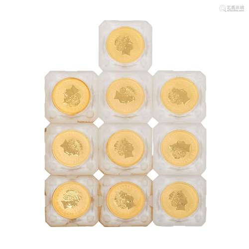 Australien/GOLD - 10 x 1/4 oz. Nugget 1999,