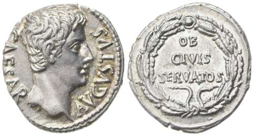 Augustus (27 BC - AD 14), Denarius, Spanish mint (Colonia Pa...