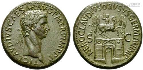 Claudius (41-54), Sestertius, Rome, AD 50-54; AE (g 26,67; m...