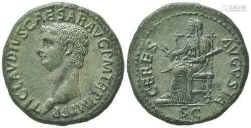 Claudius (41-54), Dupondius, Rome, ca. AD 50-54; AE (g 14,86...