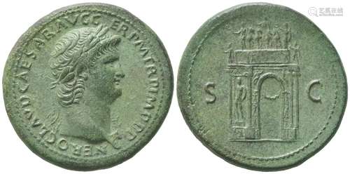 Nero (54-68), Sestertius, Rome, ca. AD 64; AE (g 28,51; mm 3...