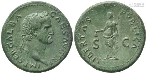 Galba (68-69), Sestertius, Rome, October AD 68; AE (g 24,71;...