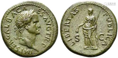 Galba (68-69), Sestertius, Rome, October AD 68; AE (g 26,05;...