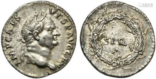 Vespasian (69-79), Denarius, Rome, AD 73; AR (g 3,43; mm 18;...