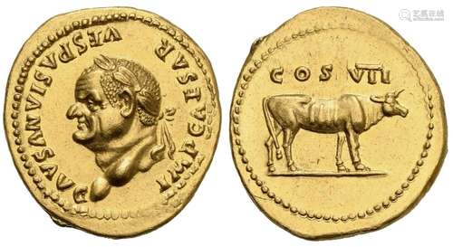 Vespasian (69-79), Aureus, Rome, AD 76; AV (g 7,30; mm 20; h...