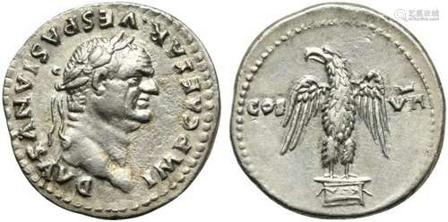 Vespasian (69-79), Denarius, Rome, AD 76; AR (g 3,19; mm 19;...