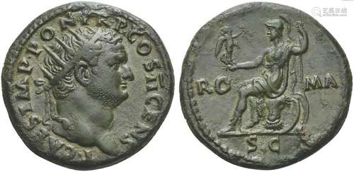 Titus Caesar, Dupondius struck under Vespasian, Rome, AD 73;...