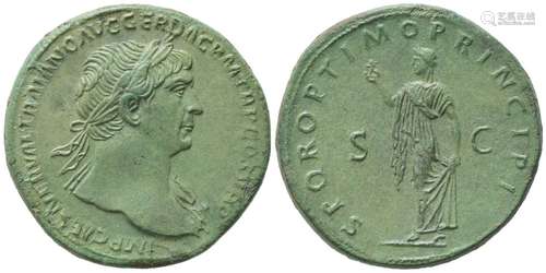 Trajan (98-117), Sestertius, Rome, AD 103-111; AE (g 25,18; ...