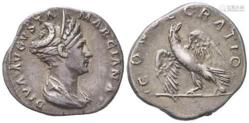 Diva Marciana, Denarius struck under Trajan, Rome, after AD ...