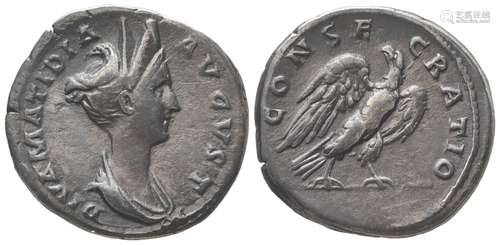 Diva Matidia, Denarius struck under Hadrian, Rome, after AD ...