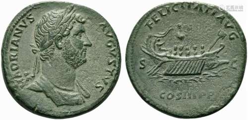 Hadrian (117-138), Sestertius, Rome, AD 132-134; AE (g 23,57...