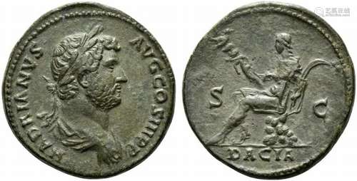 Hadrian (117-138), Dupondius or As, Rome, AD 134-138; AE (g ...