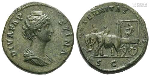 Diva Faustina Maior, Sestertius struck under Antoninus Pius,...