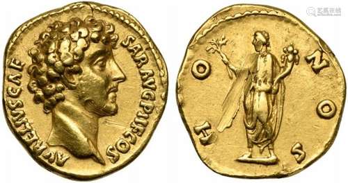 Marcus Aurelius Caesar, Aureus struck under Antoninus Pius, ...