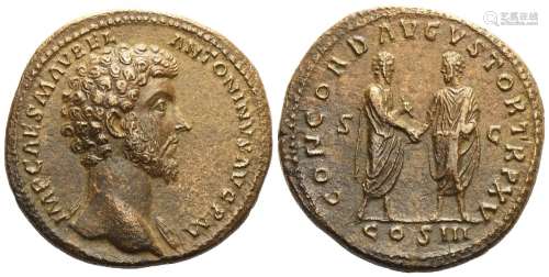 Marcus Aurelius (161-180), Sestertius, Rome, AD 161; AE (g 2...