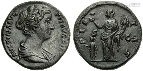 Faustina Minor, Dupondius or As struck under Antoninus Pius,...