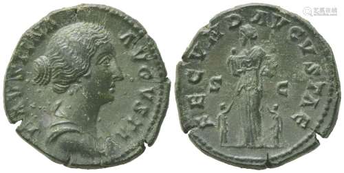 Faustina Minor, As struck under Marcus Aurelius, Rome, AD 16...
