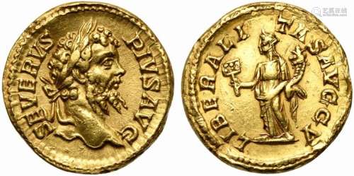 Septimius Severus (193-211), Aureus, Rome, AD 205; AV (g 7,1...