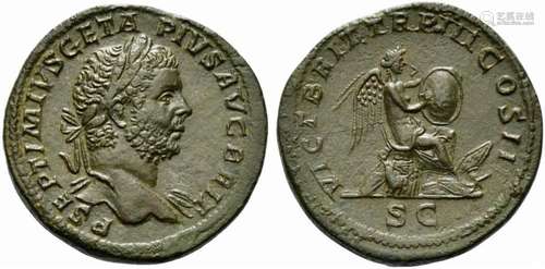 Geta (209-211), Sestertius, Rome, AD 211; AE (g 28,01; mm 32...