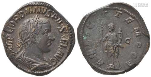 Gordian III (238-244), Sestertius, Rome, AD 243-244; AE (g 1...