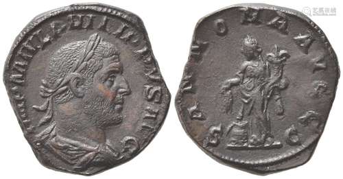 Philip I (244-249), Sestertius, Rome, AD 244-249; AE (g 19,2...