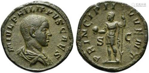 Philip II Caesar, Sestertius struck under Philip I, Rome, AD...