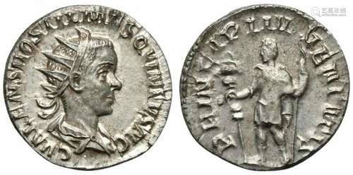 Hostilian Caesar, Antoninianus struck under Trajan Decius, R...