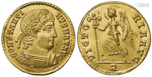 Constantine I (306-337), Solidus, Rome, AD 336-337; AV (g 4,...