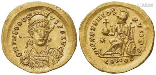 Theodosius II (408-450), Solidus, Constantinopolis, AD 443-4...