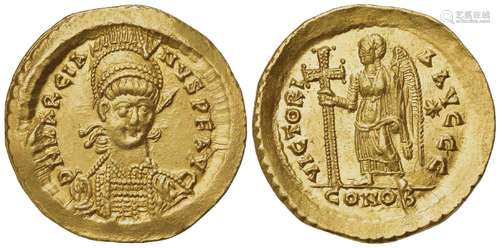 Marcian (450-457), Solidus, Constantinopolis, AD 450; AV (g ...