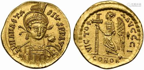 Anastasius I (491-518), Solidus, Constantinopolis, ca. AD 49...