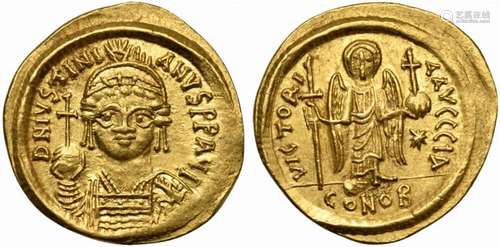 Justinian I (527-565), Solidus, Carthage, AD 546-547; AV (g ...