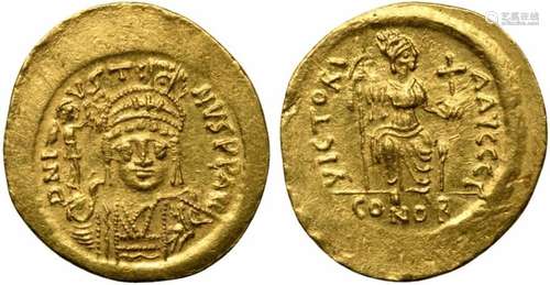 Justin II (565-578), Solidus, Constantinople, ca. AD 567-578...