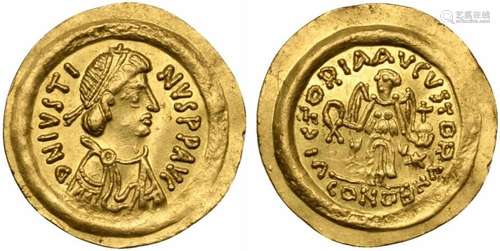 Justin II (565-578), Tremissis, Ravenna, ca. AD 567-578; AV ...