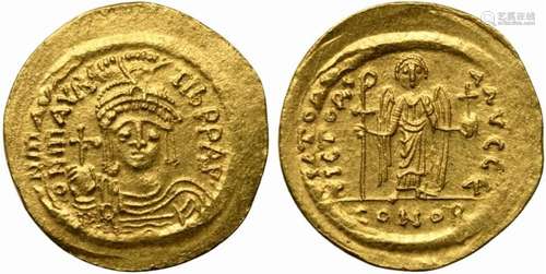 Maurice Tiberius (582-602), Solidus, Constantinople, ca. AD ...