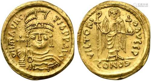 Maurice Tiberius (582-602), Solidus, Rome, ca. AD 583-584; A...