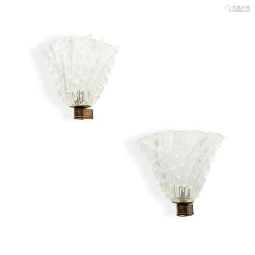 ERCOLE BAROVIER  1889-1974 - TWO WALL LAMPS FOR BAROVIER &am...