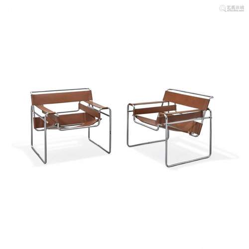 MARCEL BREUER  1902-1981 - TWO 'WASSILY'  ARMCHAIRS FOR GAVI...