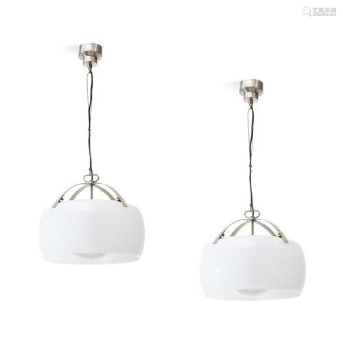 VICO MAGISTRETTI  1920-2006 - TWO 'OMEGA' PENDANT LAMPS FOR ...