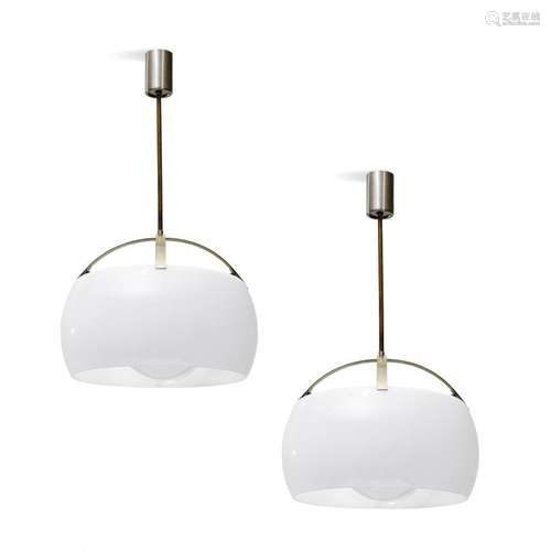 VICO MAGISTRETTI  1920-2006 - TWO 'OMEGA' PENDANT LAMPS FOR ...